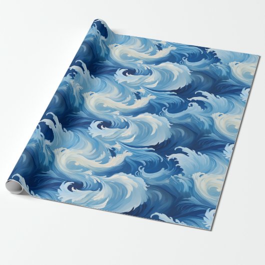 Majestic Blue Survey: Wrapping Paper Geschenkpapier (Ungerollt)