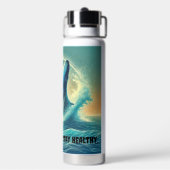 Majestic Blue Whale Painting Trinkflasche (Hinten)