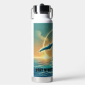 Majestic Blue Whale Painting Trinkflasche (Vorderseite)