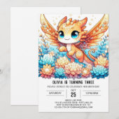 Majestic Boho Dragon Birthday Einladung (Vorne/Hinten)