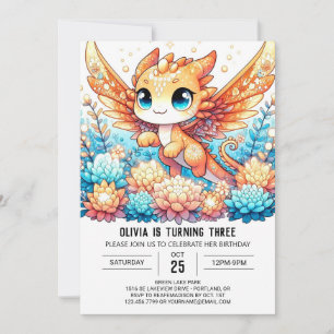 Majestic Boho Dragon Birthday Einladung