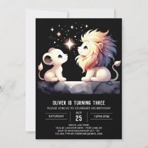 Majestic Boho Lion Birthday Einladung