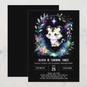 Majestic Boho Tiger Birthday Einladung (Vorne/Hinten)