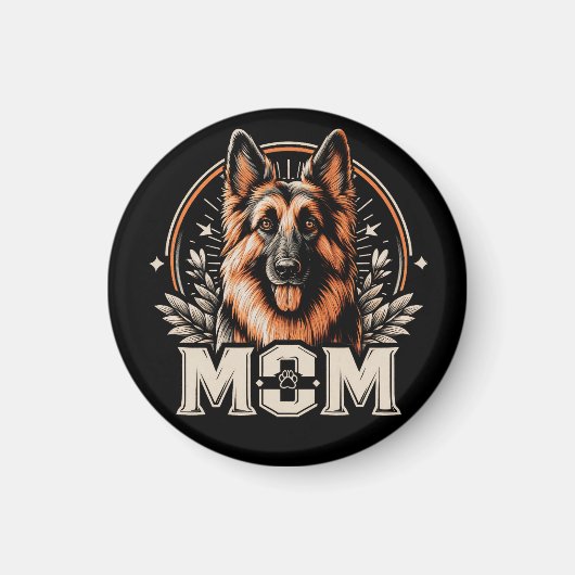 Majestic Bond: Gee Vaucher German Shepherd Dog Mam Magnet (Vorne)
