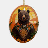 Majestic Brown Bär Keramik Ornament (Rechts)