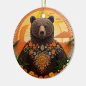 Majestic Brown Bär Keramik Ornament (Links)