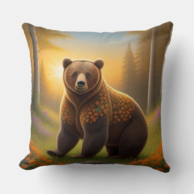 Majestic Brown Bär Kissen (Vorderseite)