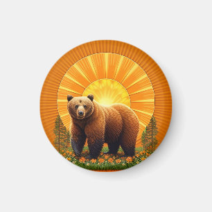 Majestic Brown Bär Magnet