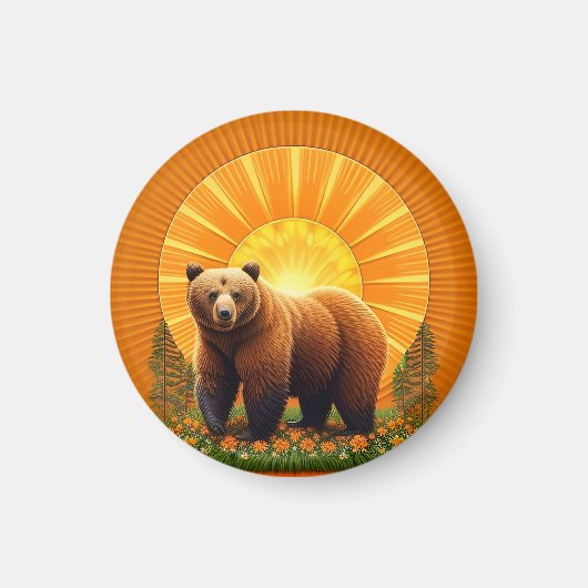 Majestic Brown Bär Magnet (Vorne)