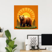 Majestic Brown Bär Poster (Heimbüro)