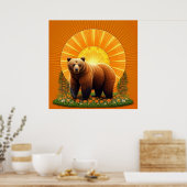 Majestic Brown Bär Poster (Küche)