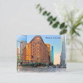 Majestic Brown Palace Hotel at Sunset, Denver, CO Postkarte (Stehend Vorderseite)