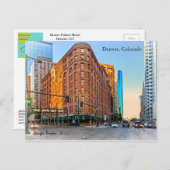 Majestic Brown Palace Hotel at Sunset, Denver, CO Postkarte (Vorne/Hinten)