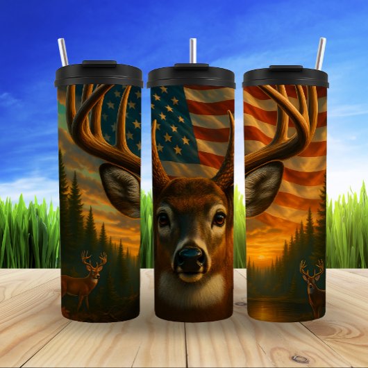 Majestic Buck, American Sunset Thermosbecher