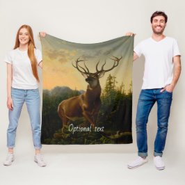 Majestic Buck in Mountains Fleecedecke