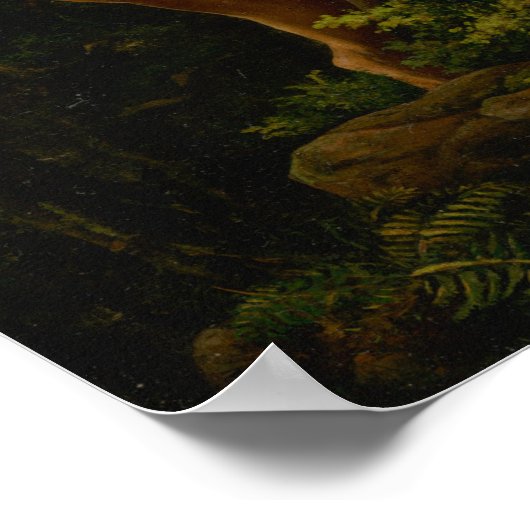 Majestic Buck in Mountains Poster (Ecke)