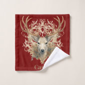 Majestic Buck - Individuelle Name Badhandtuch Set (Waschlappen)