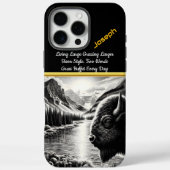 Majestic Buffalo am ruhigen Berg Case-Mate iPhone Hülle (Rückseite)