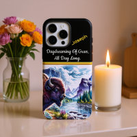 Majestic Buffalo am ruhigen Berg