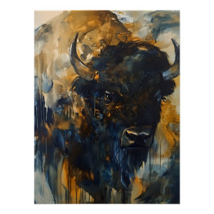 Majestic Buffalo, Bison Poster
