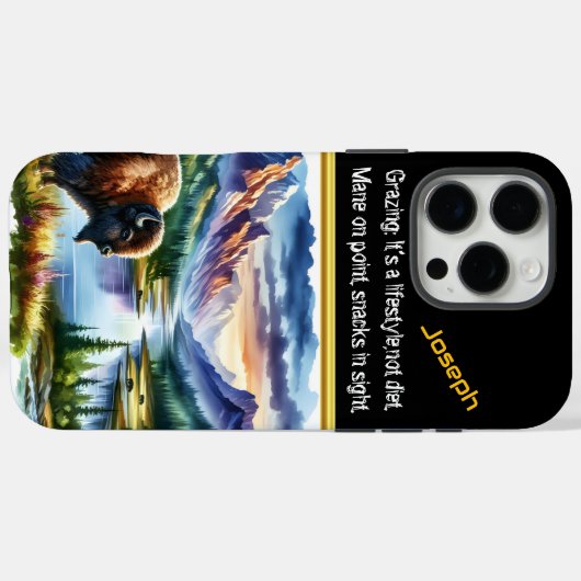 Majestic Buffalo Grazing Case-Mate iPhone Hülle (Rückseite (Horizontal))