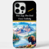 Majestic Buffalo in der Nähe eines Serengebirges Case-Mate iPhone Hülle (Rückseite)