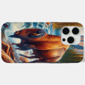 Majestic Buffalo in ruhigen Gewässern Case-Mate iPhone Hülle (Rückseite (Horizontal))