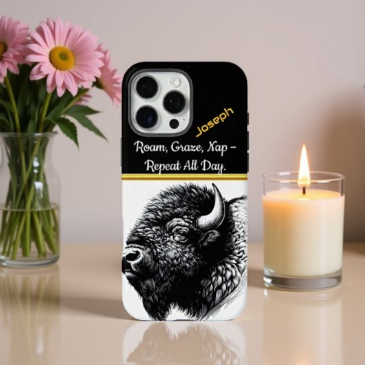 Majestic Buffalo Nah-up in Naturlandschaft Case-Mate iPhone Hülle