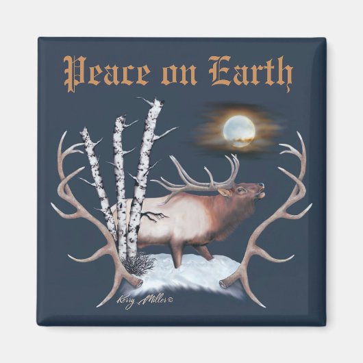 Majestic Bull Elk Magnet (Vorne)