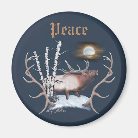 Majestic Bull Elk Magnet (Vorne)