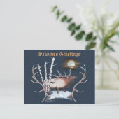 Majestic Bull Elk Postkarte (Stehend Vorderseite)