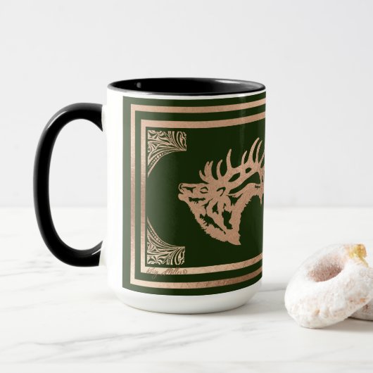 Majestic Bull Elk Tasse (Mit Donut)