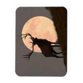 Majestic Bull Elk und Vollmond-Aufstieg Magnet (Vertikal)