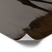 Majestic Bull Elk und Vollmond-Aufstieg Poster (Ecke)