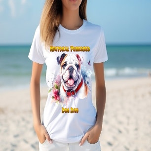Majestic Bulldog mit rotem Kollar T-Shirt