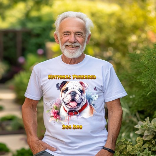 Majestic Bulldog mit rotem Kollar T-Shirt