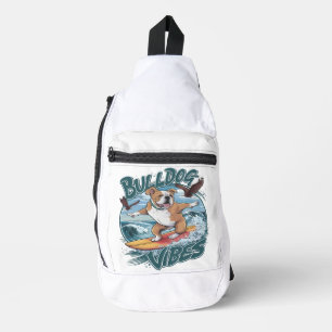 Majestic Bulldog Surfer Crossbody Bag