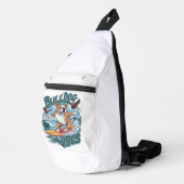 Majestic Bulldog Surfer Crossbody Bag (Rechte Ecke)