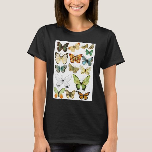 Majestic Butterfly Blue Butterflies Morpho T-Shirt (Vorderseite)