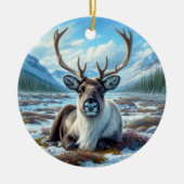 Majestic Caribou Keepsake Keramik Ornament (Vorne)