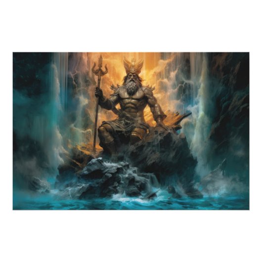 Majestic Cascade: Poseidon Poster (Vorne)