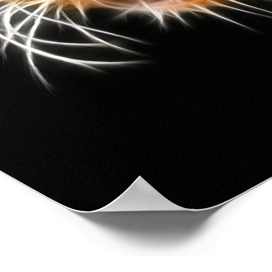 Majestic Cat Leopard Head Poster (Ecke)