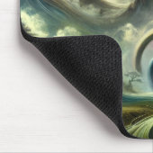 Majestic Celestial Dragon über Fantasy Mountains Mousepad (Ecke)