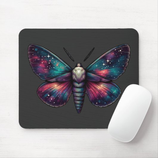 Majestic Celestial Moth - Space Mystic Mousepad (Mit Mouse)
