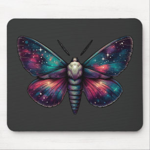 Majestic Celestial Moth - Space Mystic Mousepad
