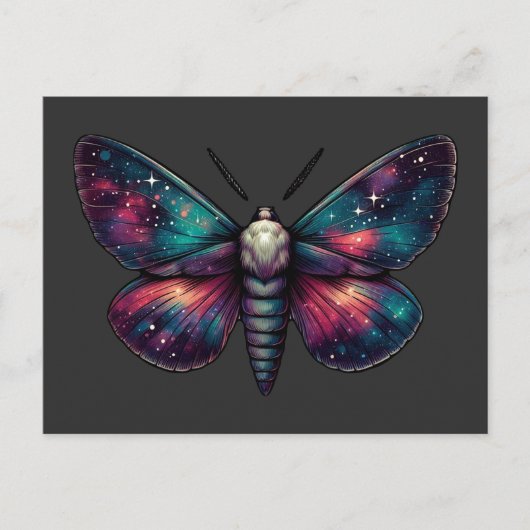 Majestic Celestial Moth - Space Mystic Postkarte (Vorderseite)