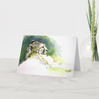 Majestic Cheetah Folded Card Karte