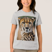 Majestic Cheetah – Speed and Grace of the Savannah Tri-Blend Shirt (Vorderseite)