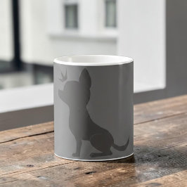 Majestic Chihuahua auf Stone Gray Kaffeetasse