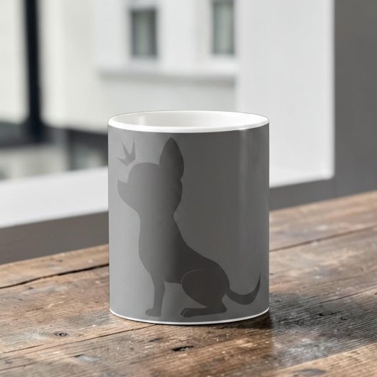Majestic Chihuahua auf Stone Gray Kaffeetasse